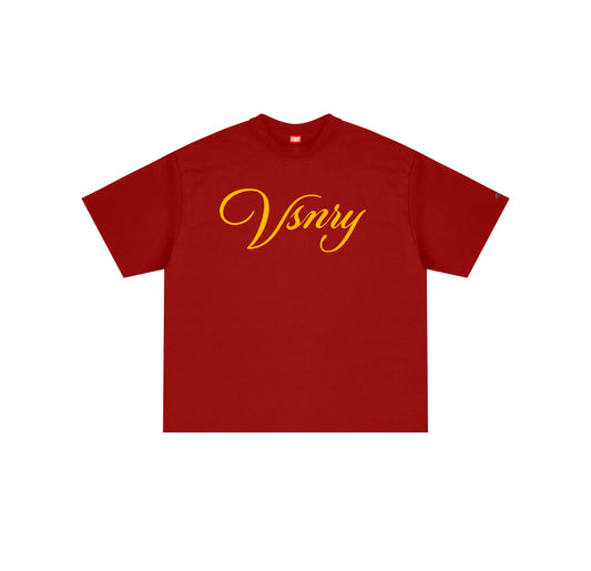 SCRIPT TEE CHILI RED