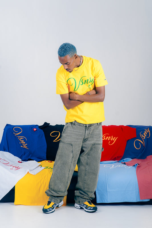 SCRIPT TEE YELLOW