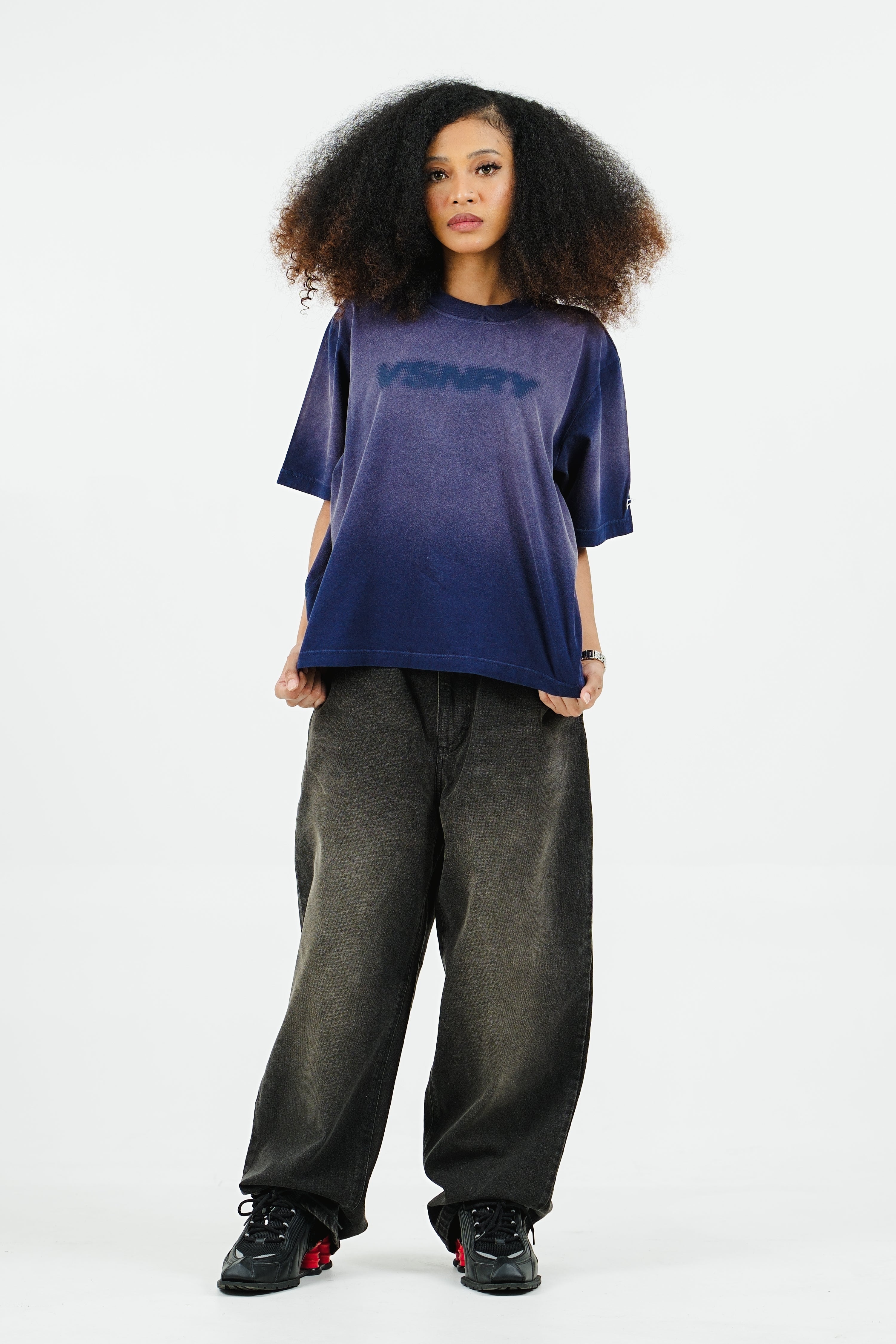 BLURRED TEE NAVY BLUE