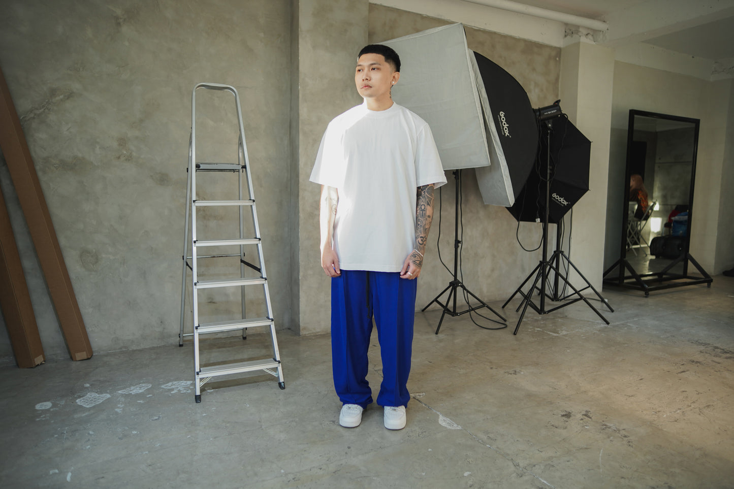 WAFFLE PANTS (cobalt)