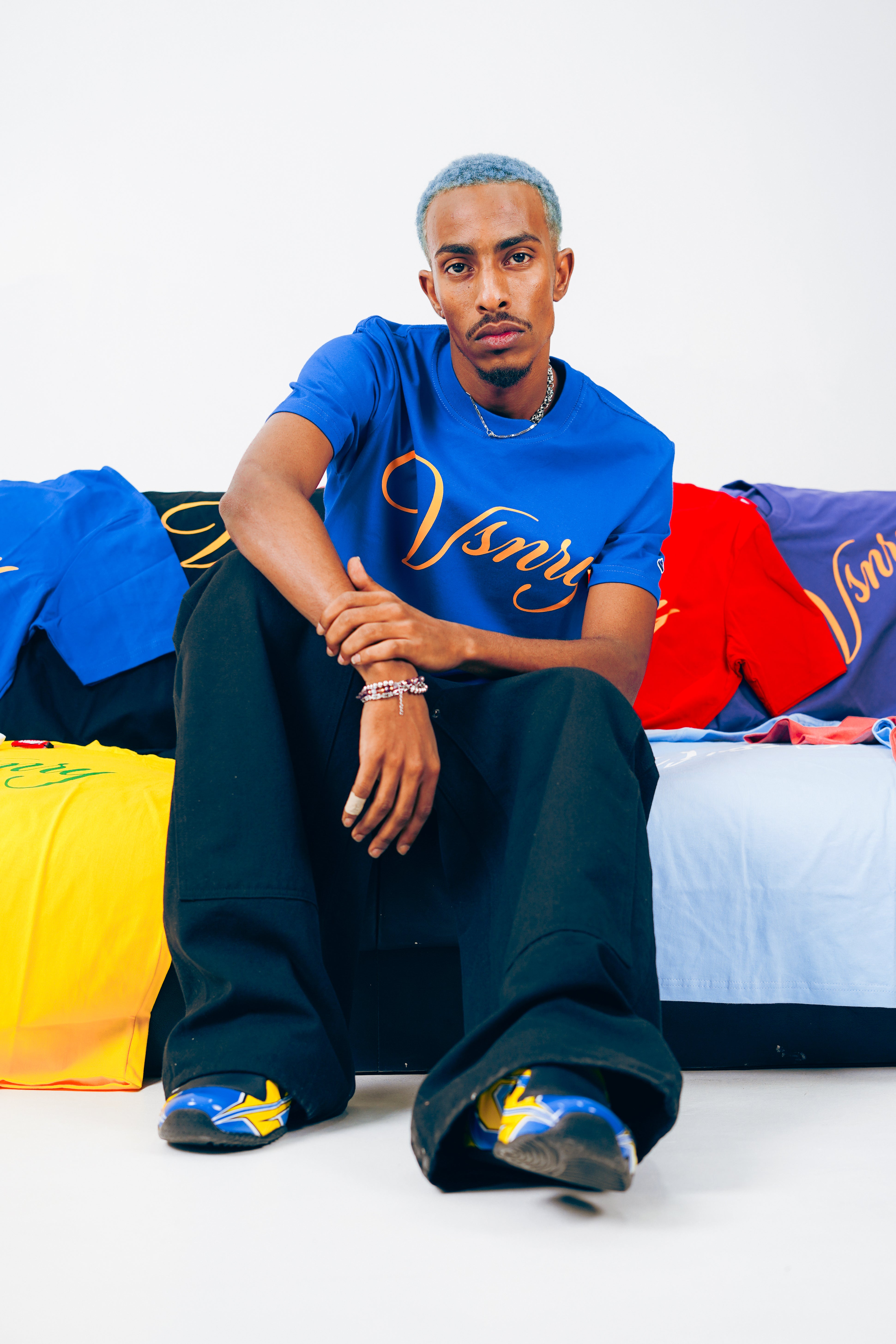 SCRIPT TEE ROYAL BLUE