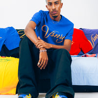 SCRIPT TEE ROYAL BLUE