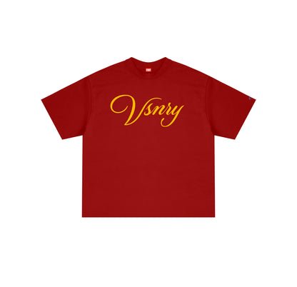 SCRIPT TEE CHILI RED