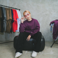 BOXY FIT SWEATER (burgundy)