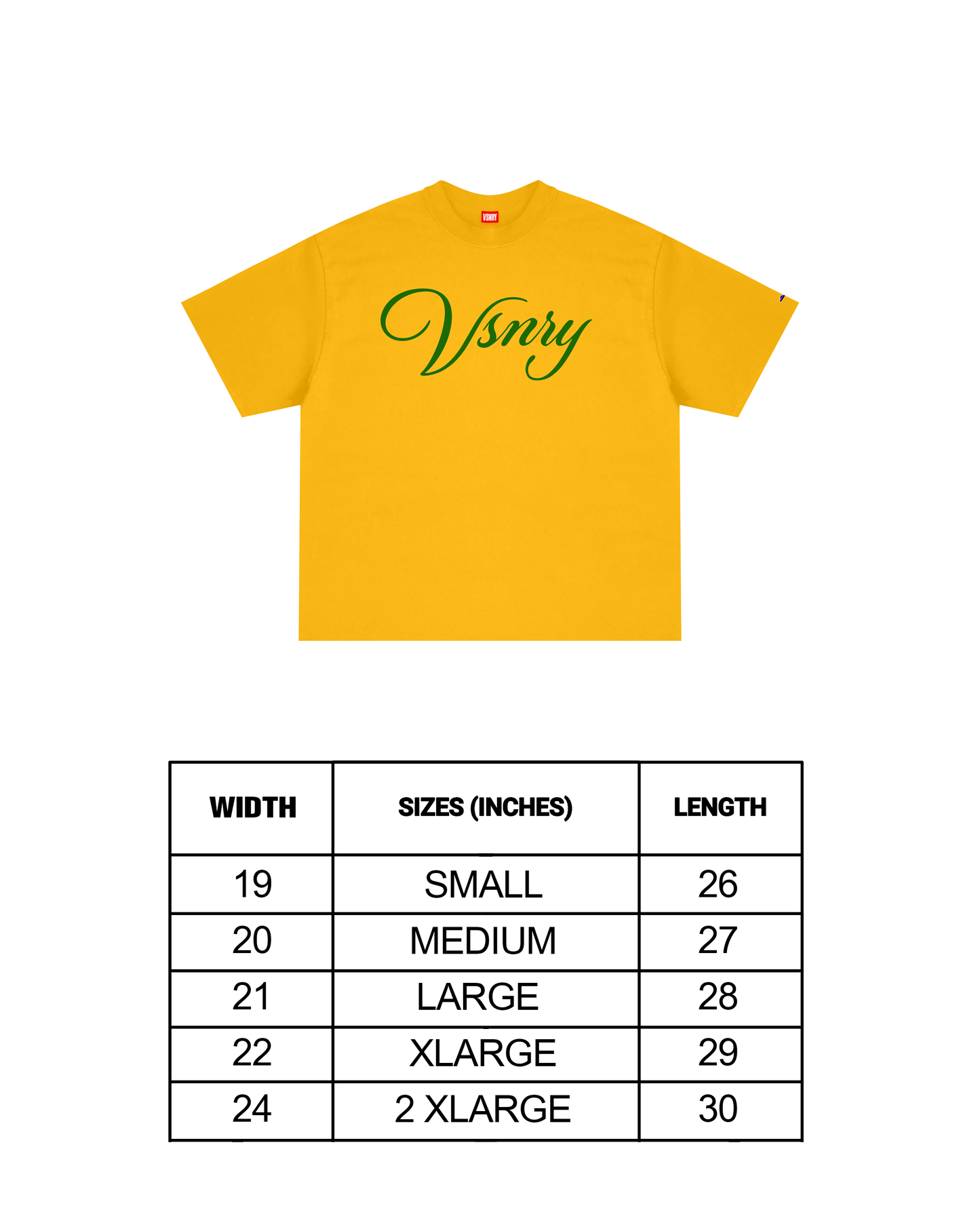 SCRIPT TEE YELLOW