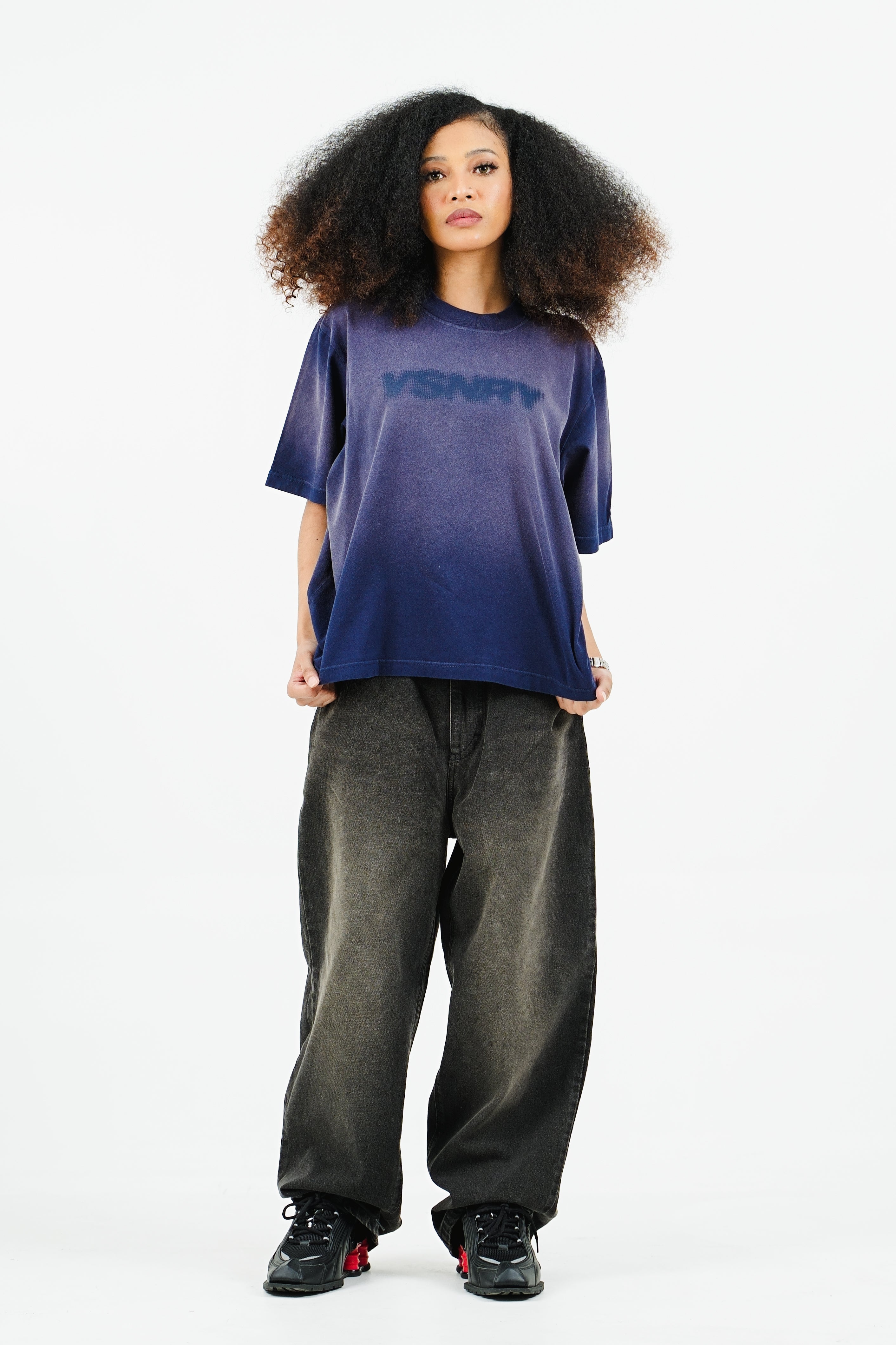 BLURRED TEE NAVY BLUE