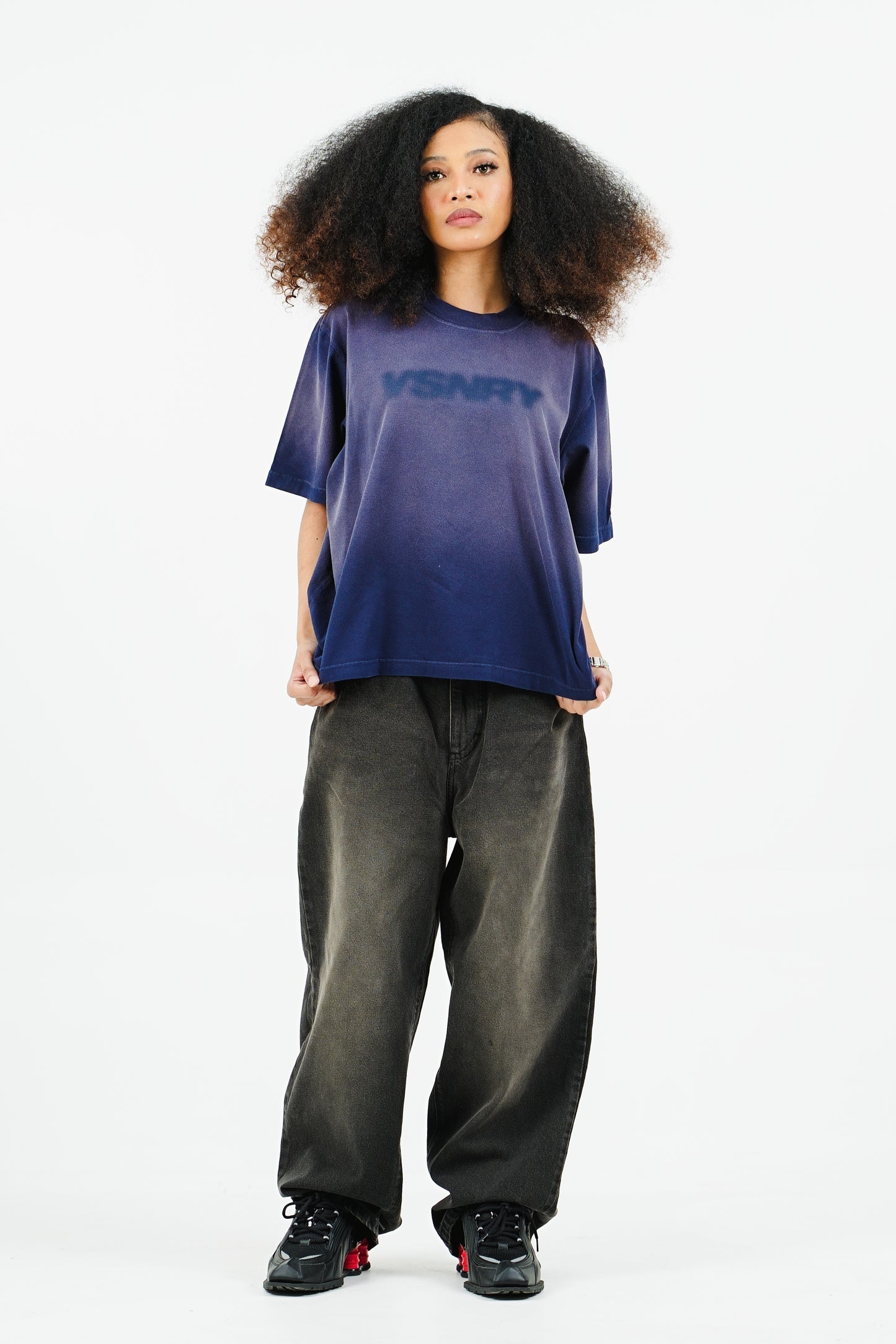 BLURRED TEE NAVY BLUE