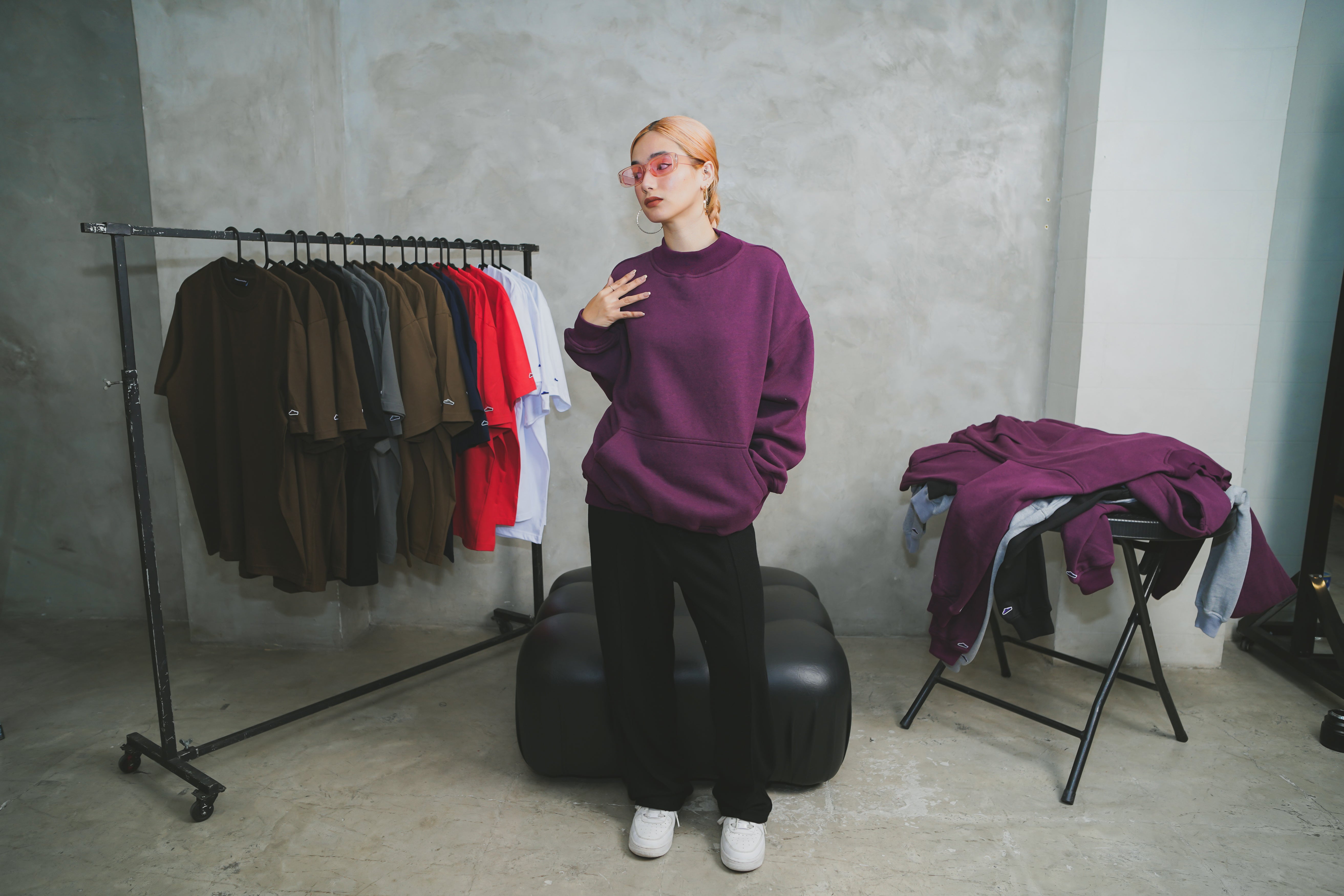 BOXY FIT SWEATER (burgundy)