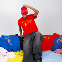 SCRIPT TEE CHILI RED
