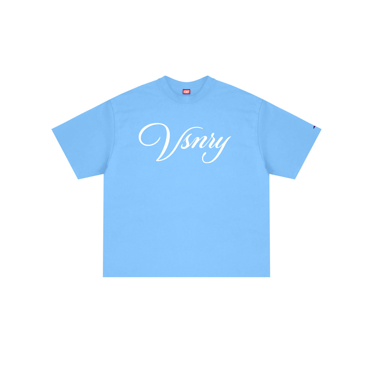 SCRIPT TEE POW BLUE