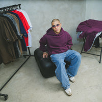 BOXY FIT HOODIE (burgundy)