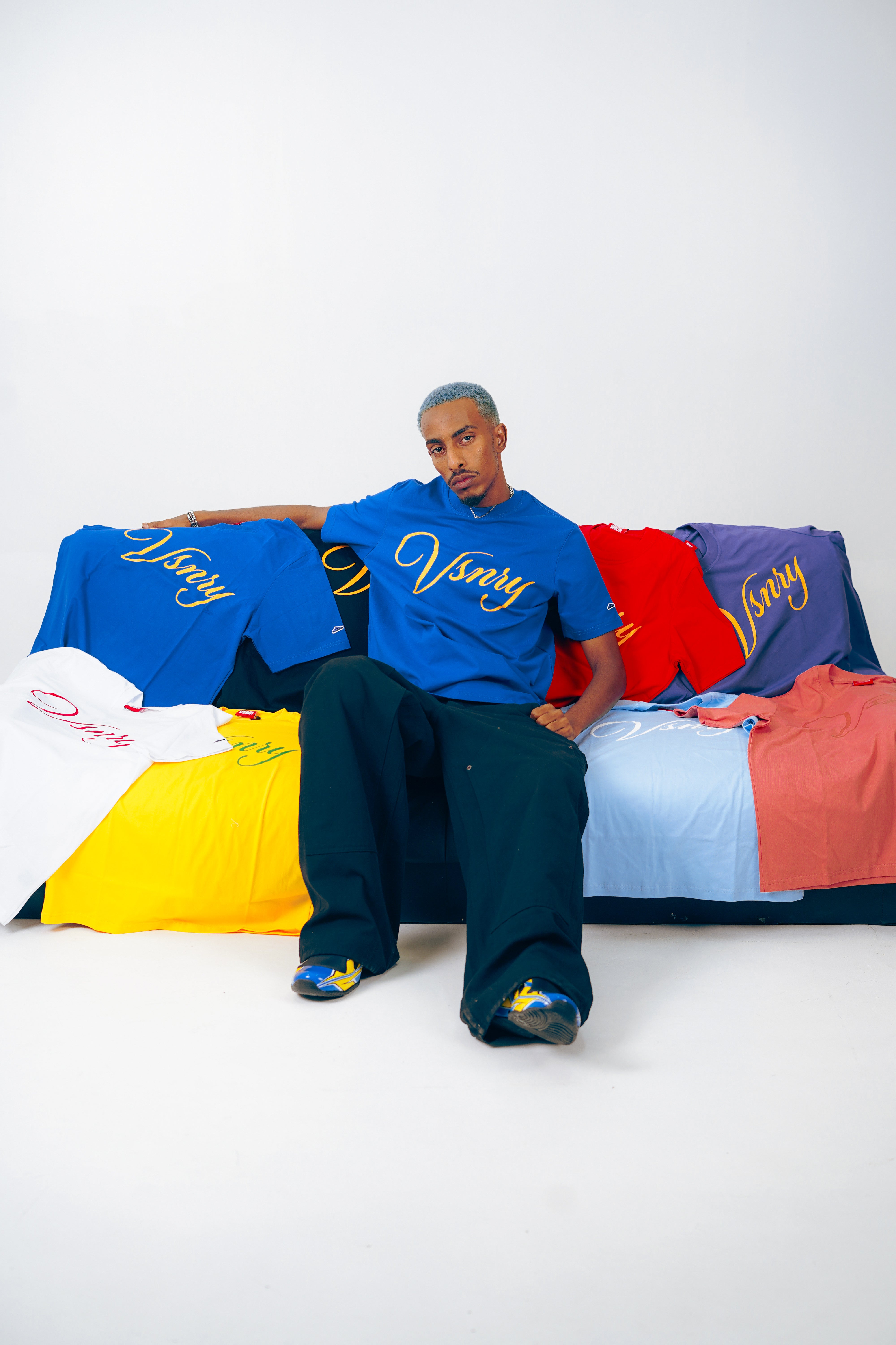 SCRIPT TEE ROYAL BLUE