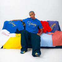 SCRIPT TEE ROYAL BLUE
