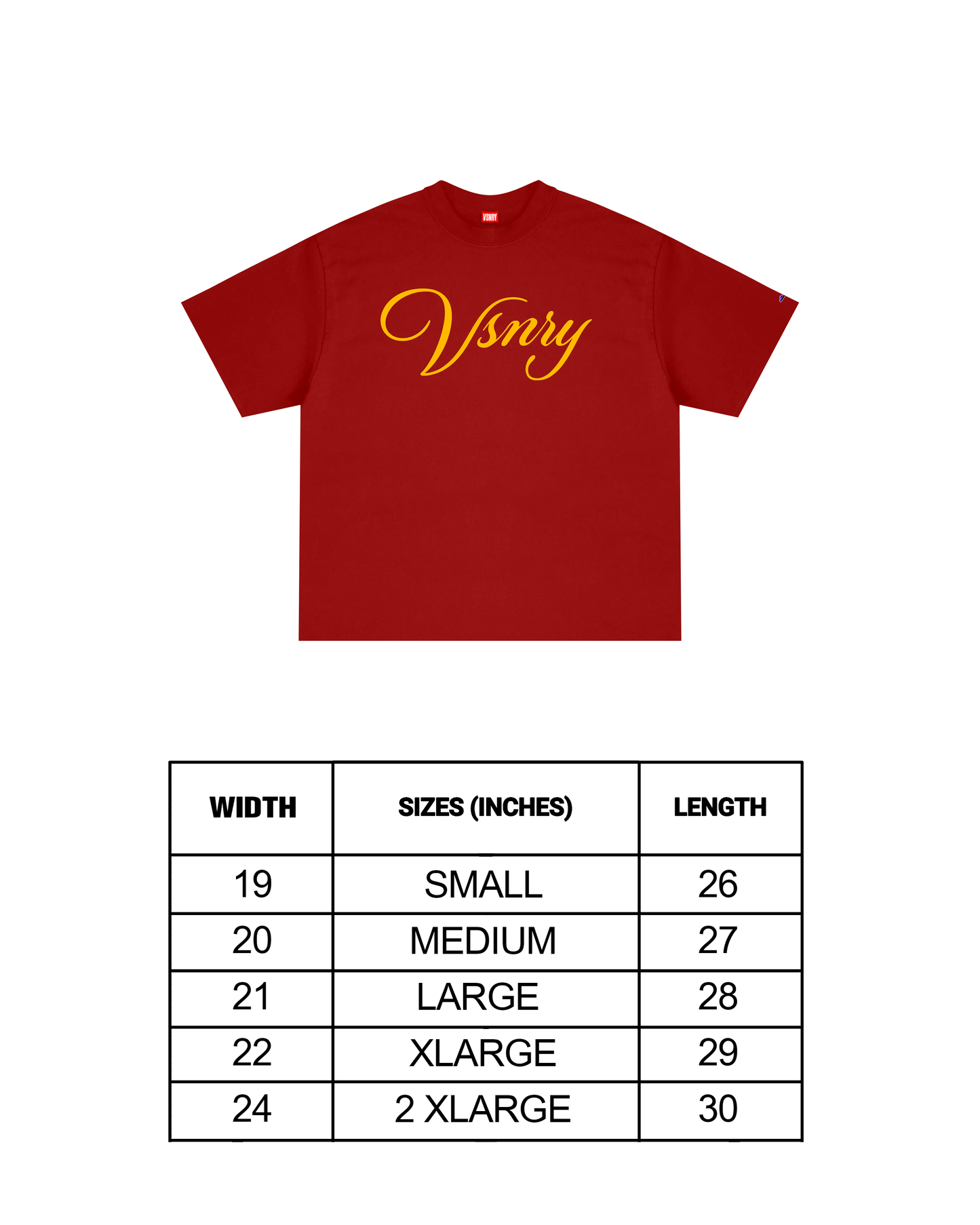 SCRIPT TEE CHILI RED