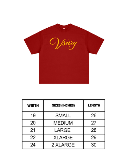 SCRIPT TEE CHILI RED