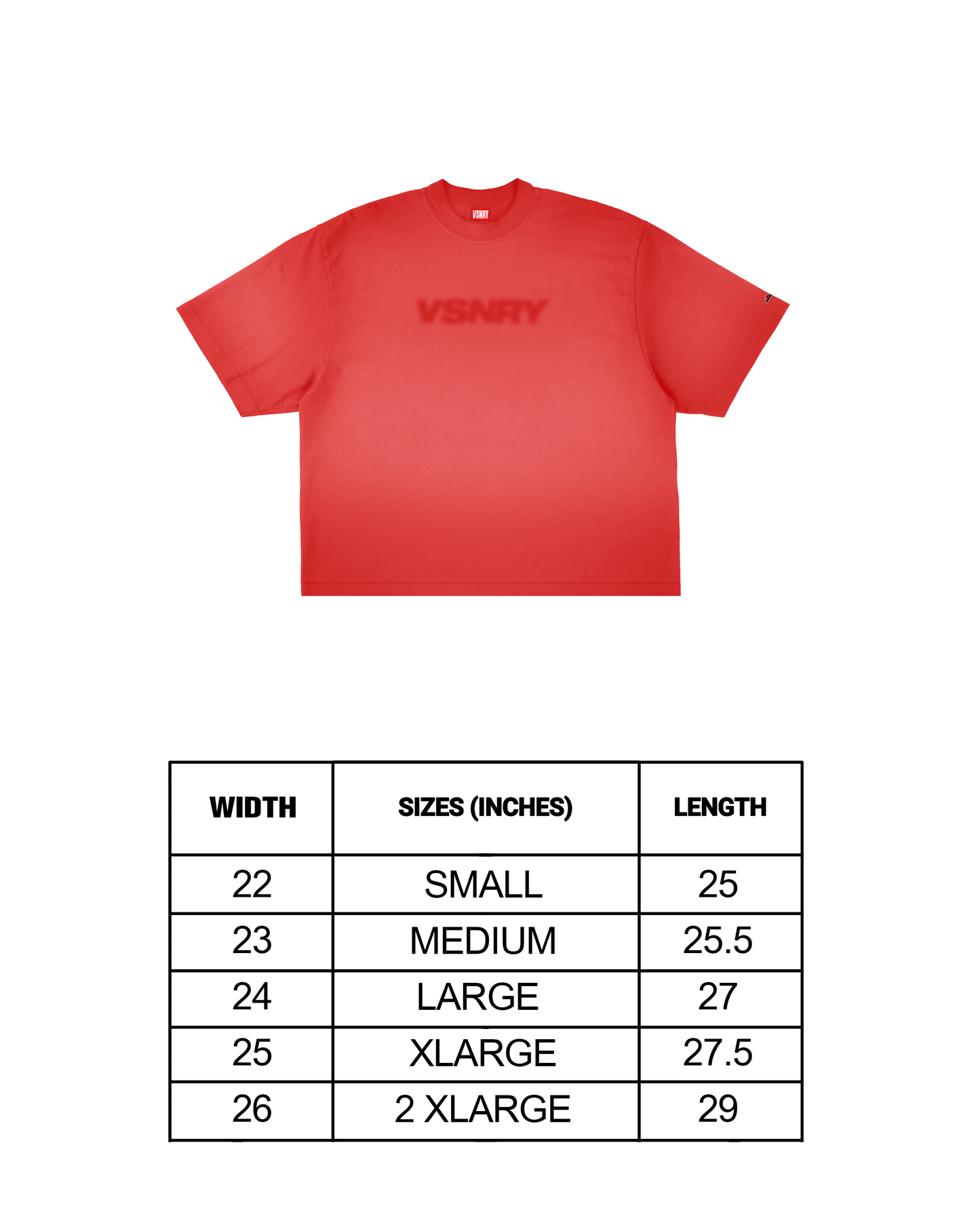 BLURRED TEE RED