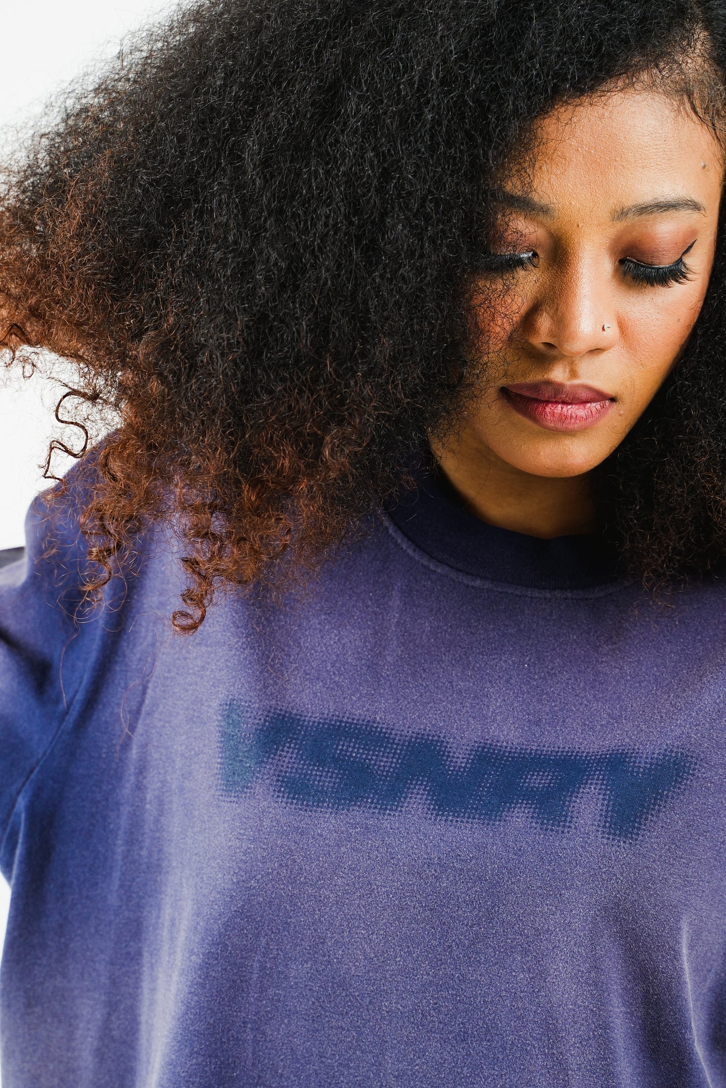 BLURRED TEE NAVY BLUE