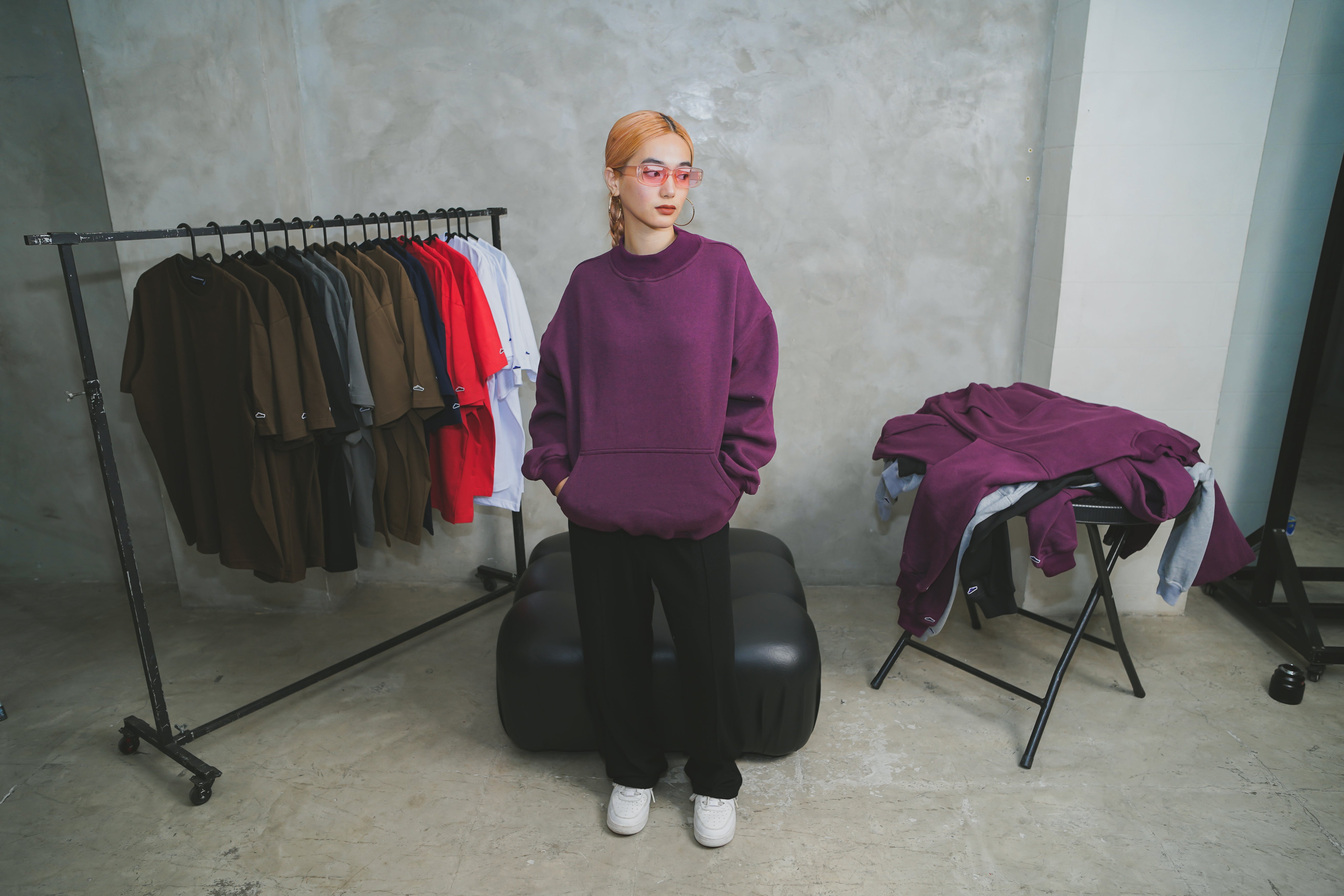BOXY FIT SWEATER (burgundy)
