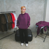 BOXY FIT SWEATER (burgundy)