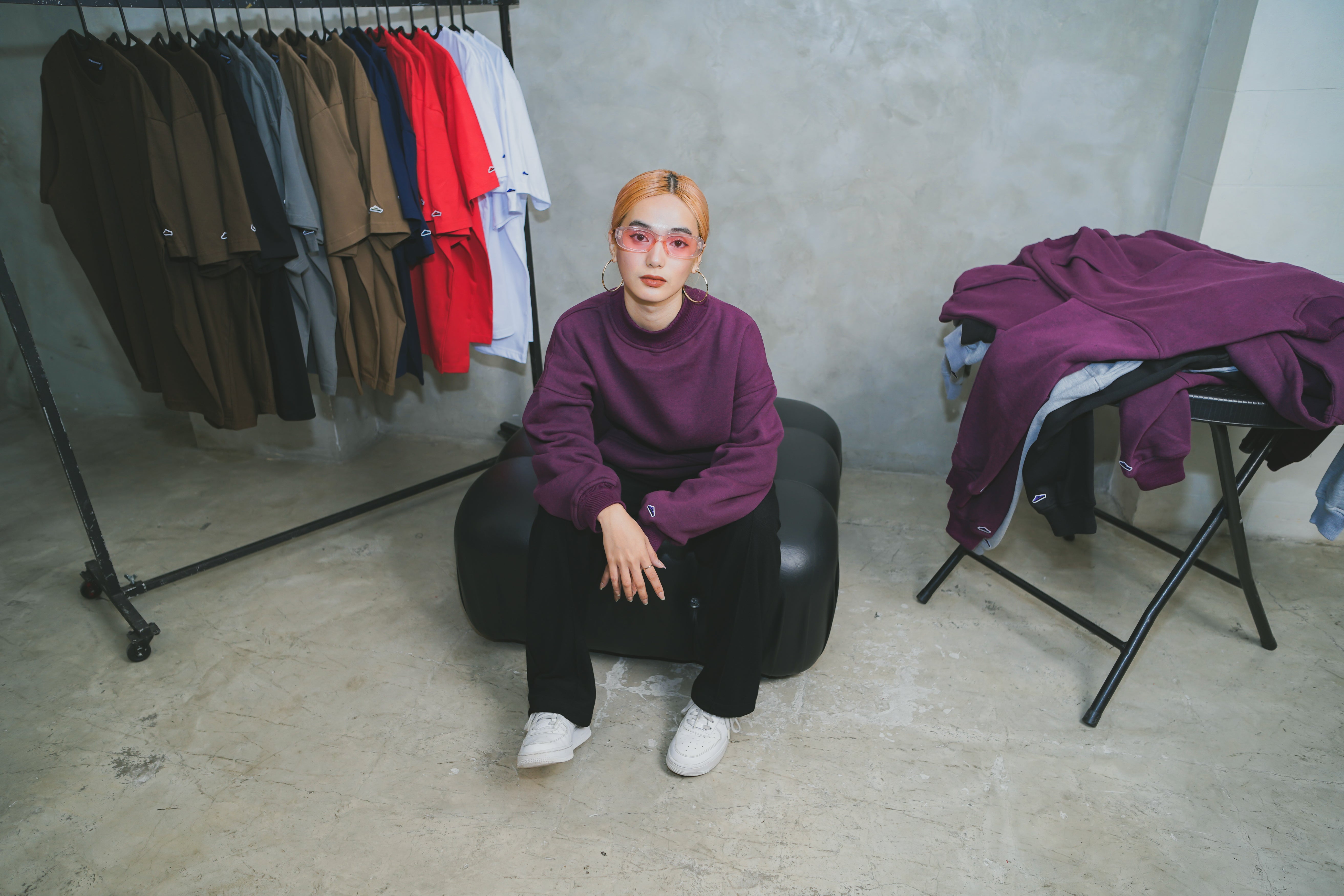 BOXY FIT SWEATER (burgundy)