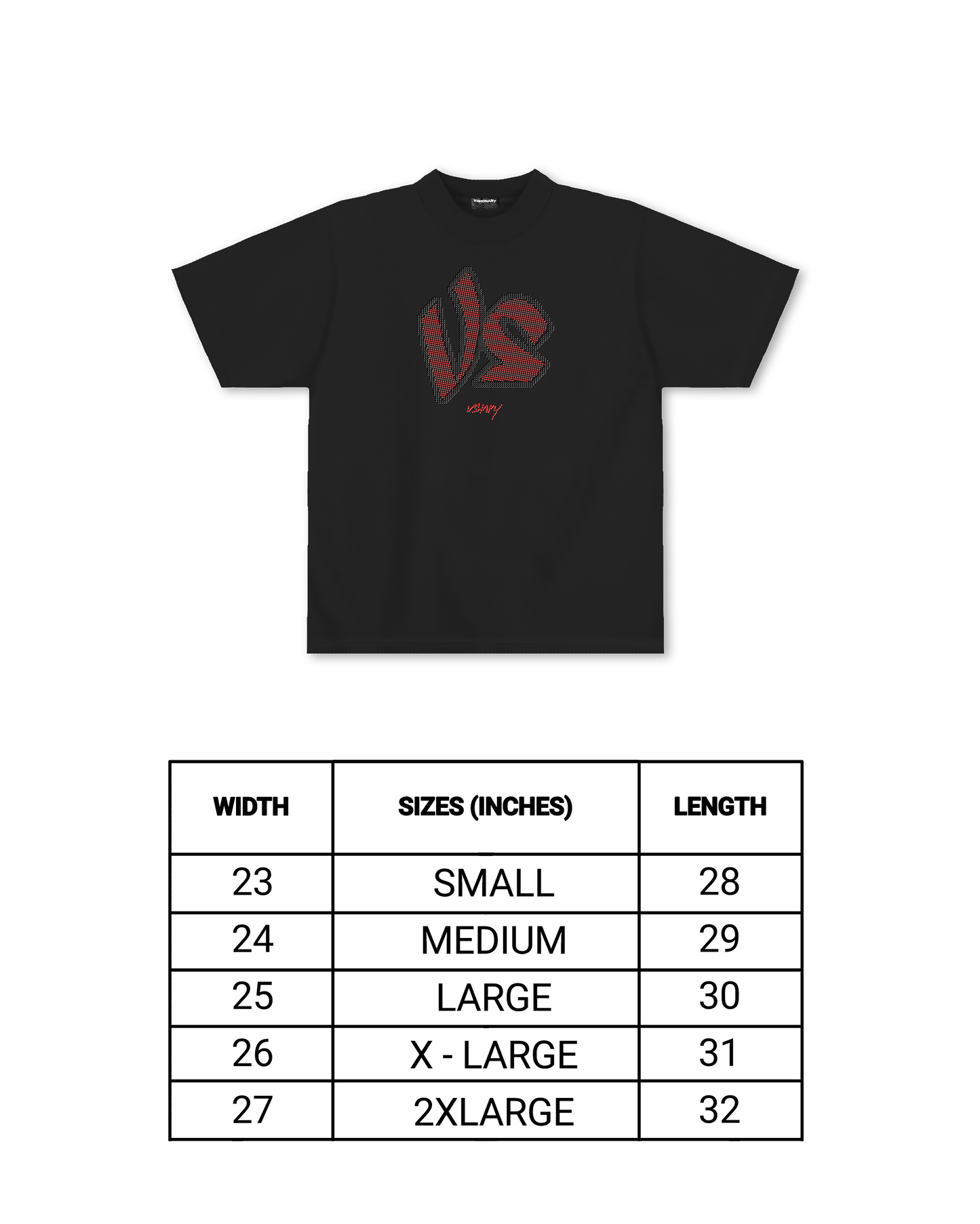 VS RHINESTONE TEE (BLACK)
