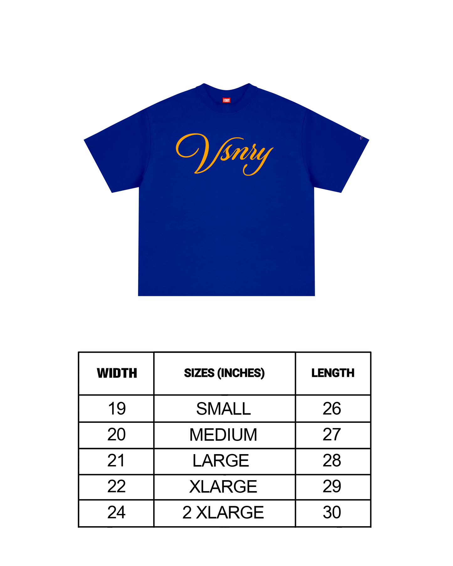 SCRIPT TEE ROYAL BLUE