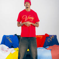 SCRIPT TEE CHILI RED