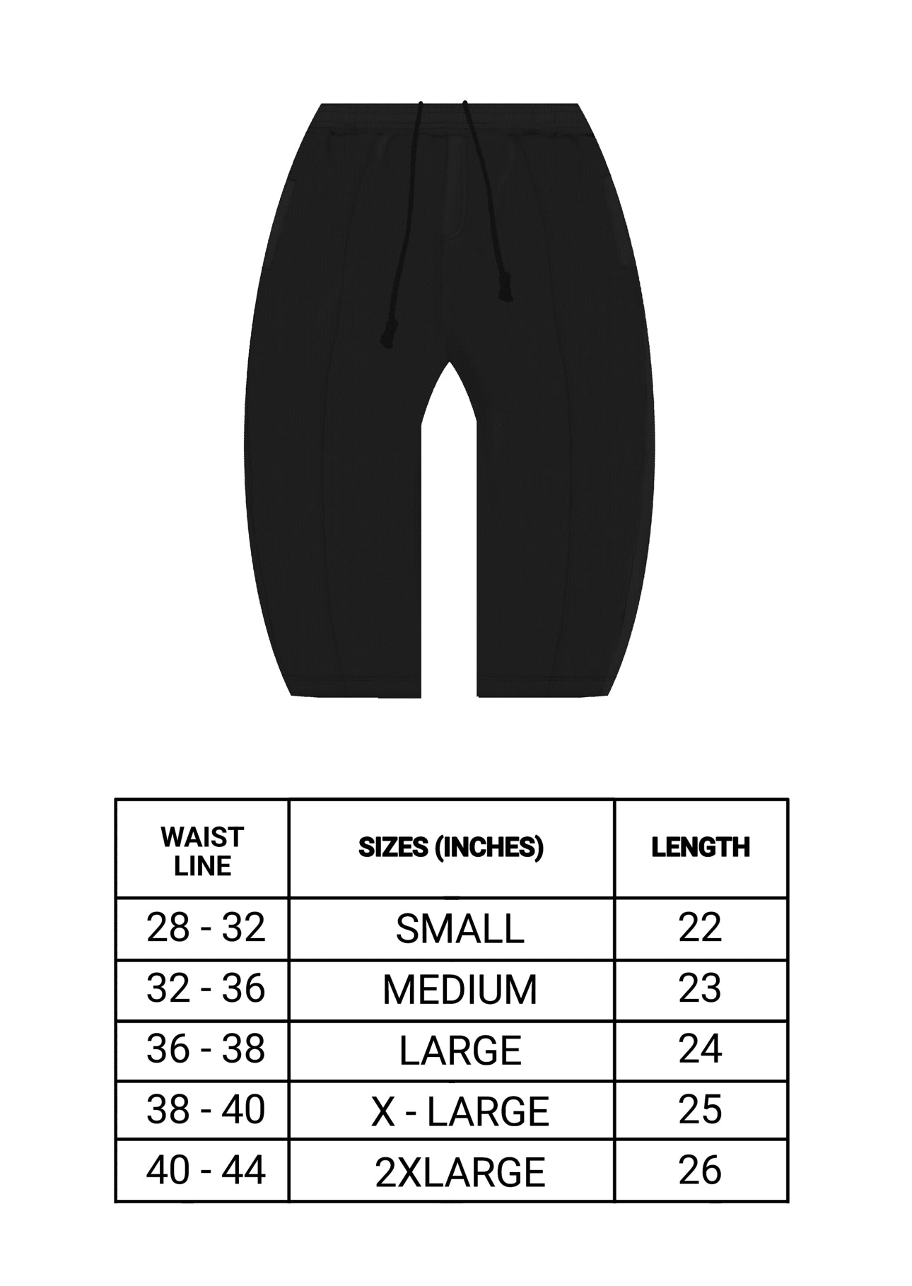 WAFFLE PANTS (black)